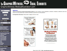 Tablet Screenshot of graphicwitness.medicalillustration.com